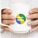 Etiqueta Redonda do Brasil Bandeira - Edição Limitada