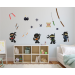 Kit Adesivo de Parede - Ninja