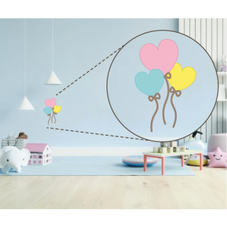 Balão de Corações