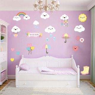 Kit Adesivo de Parede - Chuva de Amor