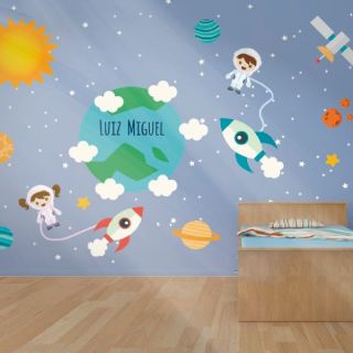 Kit Adesivo de Parede - Espaço Sideral