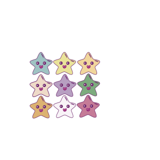 Coleção Estrelas - Borda Rosa