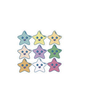 Coleção Estrelas - Borda Azul