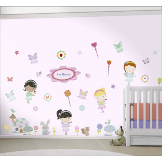 Kit Adesivo de Parede - Fadinha