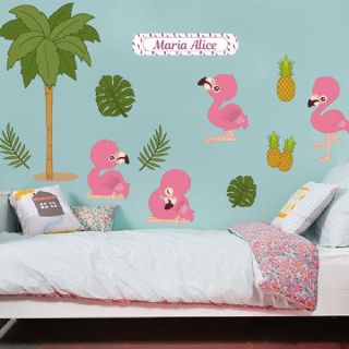 Kit Adesivo de Parede - Flamingo