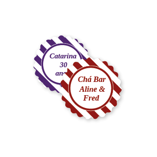 Etiqueta Formato Flor G coleção Arco-Íris Diagonal