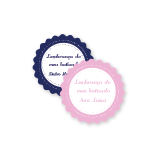 Etiqueta Formato Flor G coleção Arco-Íris Liso