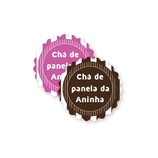 Etiqueta Formato Flor G coleção Arco-Íris Vertical