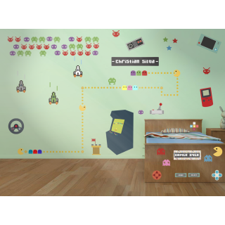 Kit Adesivo de Parede - Games