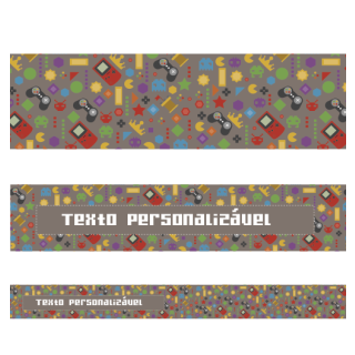 Faixa para Parede Games Cinza 01