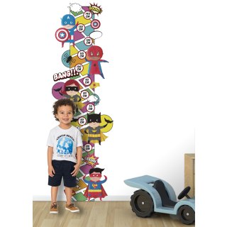 Régua de Crescimento - Super Heróis