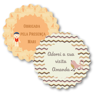 Etiqueta Flor TAM G Coleção TagLab Especiais