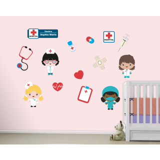 Kit Adesivo de Parede - Médicas