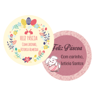 Etiquetas Pascoa Redondas