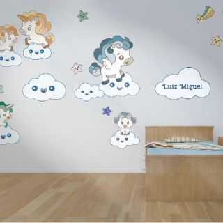 Kit Adesivo de Parede - Pegasus 