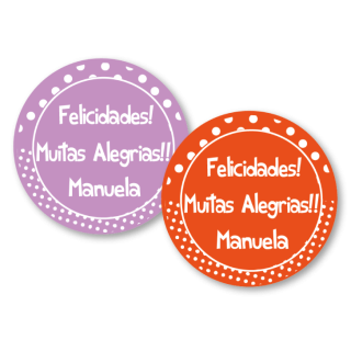 Presente Redondo Arco Íris Bolinha