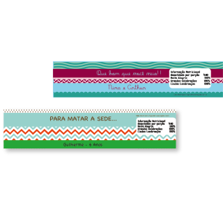 Rótulo de Água coleção Arco Íris Multicolorido