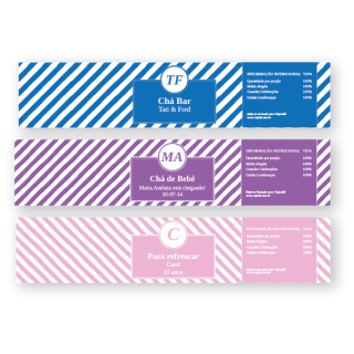 Rótulo de Água coleção Arco-Íris Diagonal