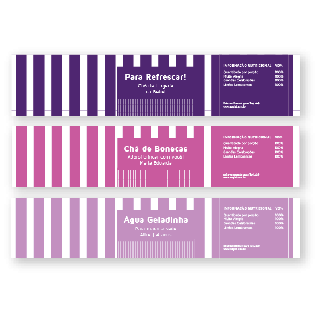 Rótulo de Água coleção Arco-Íris Vertical