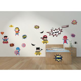 Kit Adesivo de Parede - Super Heróis