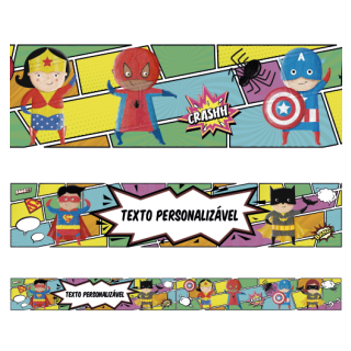 Faixa para Parede Super Heróis
