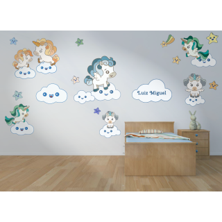 Kit Adesivo de Parede - Pegasus