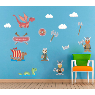 Kit Adesivo de Parede - Vikings